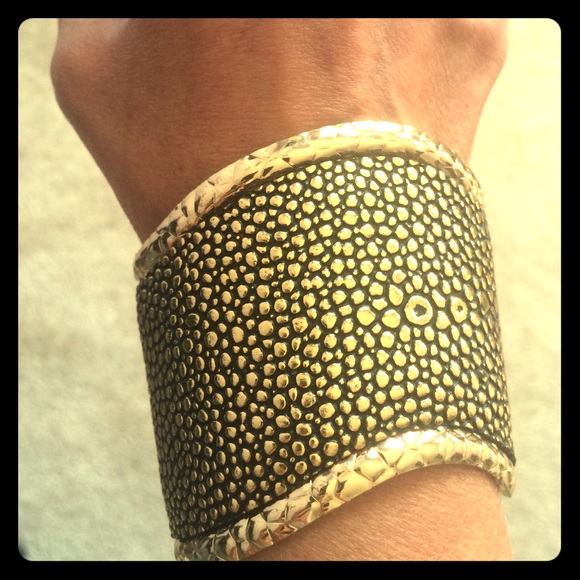 Gold cuff bracelet