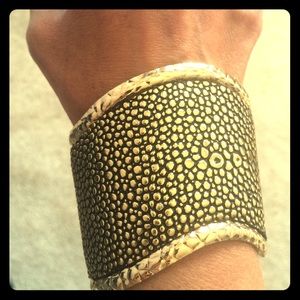 Gold cuff bracelet