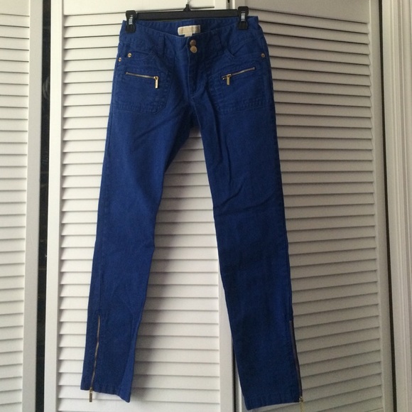 MK electric blue colored jeans!