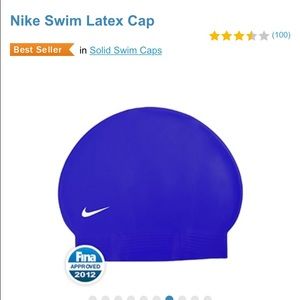 Bundle, NIKE blue and black latex swim caps