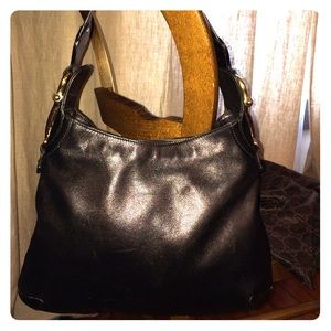 Gucci black leather handbag
