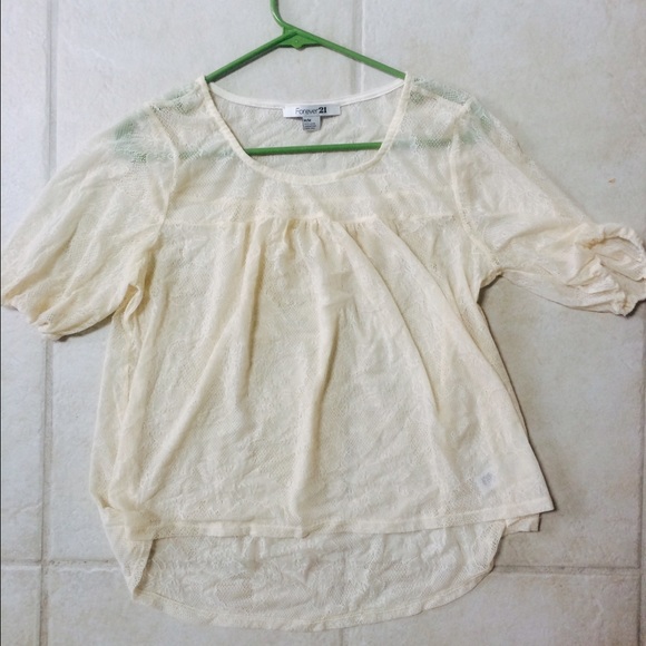White lace shirt