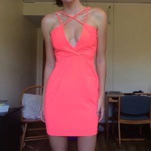 AQ/AQ Yarra Mini Dress in Grapefruit