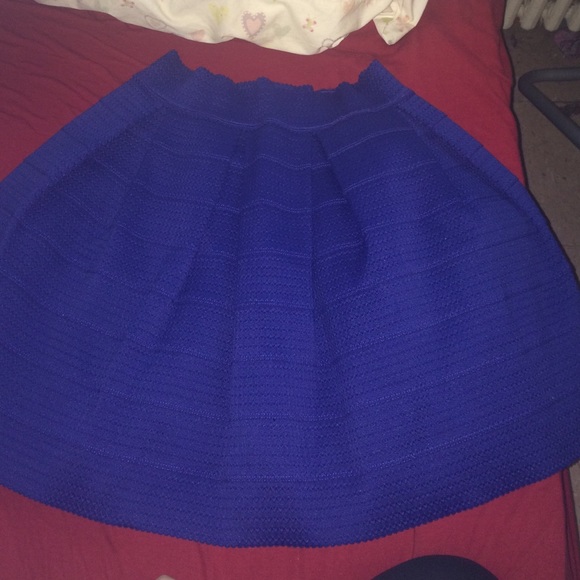 Blue pencil skirt