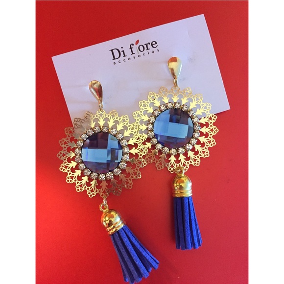 Handmade blue earrings💎