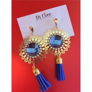 Handmade blue earrings💎