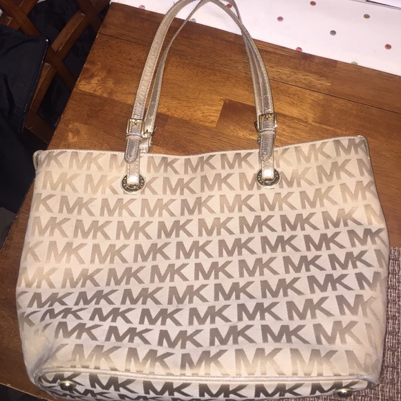 Gold MK tote