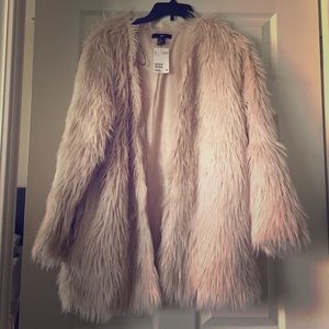 NWT LIGHT PINK FUR JACKET