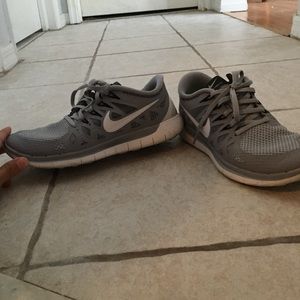 Nike 5.0 grey shoes!!