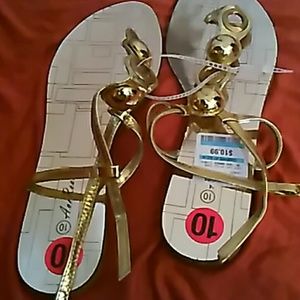 Gold sandals