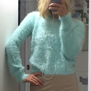 ✨Fuzzy Knit Teal Sweater from Topshop✨