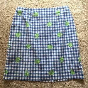 Vintage Lilly Pulitzer gingham mini skirt