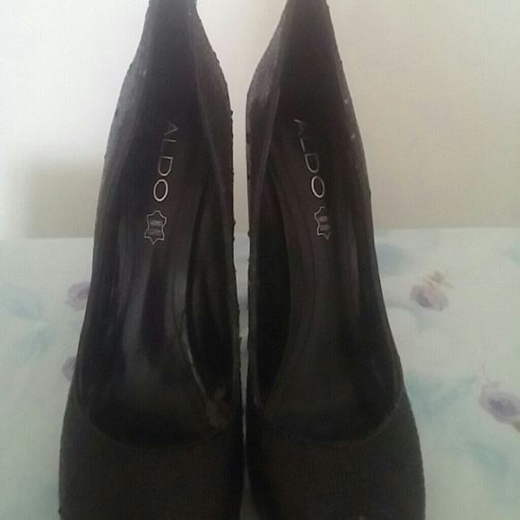 Black sequenced Aldo heels