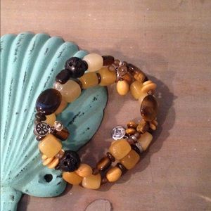Retired Silpada sterling mixed beaded bracelet