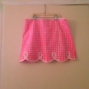 Lilly Pulitzer pink and white skirt