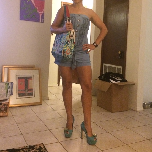 Denim romper