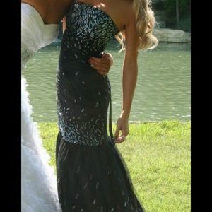 Black sparkly mermaid style formal dress!