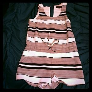 Black and White Striped Romper.