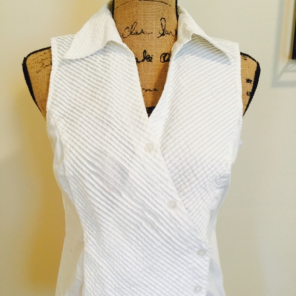 WILL SMITH cotton collar white button down top