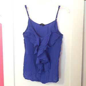 Royal blue ruffle tank 👑
