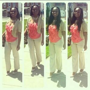 👚🎽Ruffled Peach BLOUSE TOP🙋