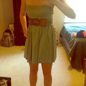 Grey Dress with belt