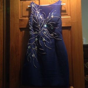 blue bedazzled dress