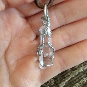 Wire Wrapped Quartz Necklace