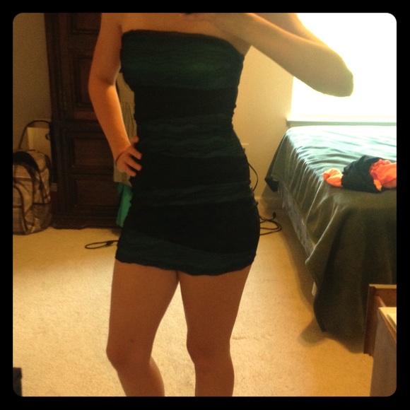 Blue and Black Dress
