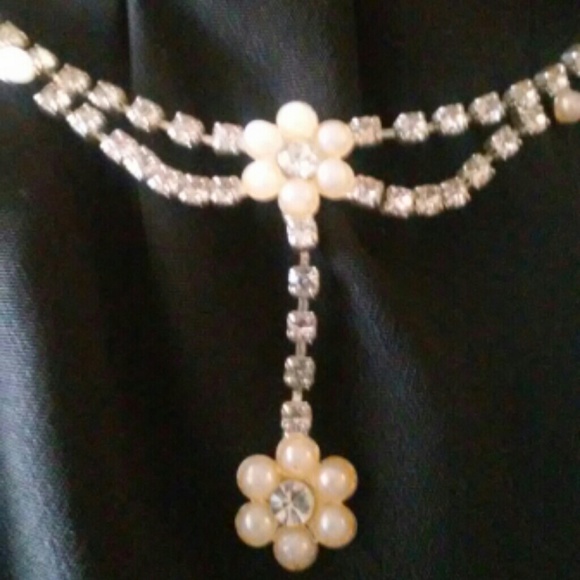 Rhinestone and Faux Seed Pearls
