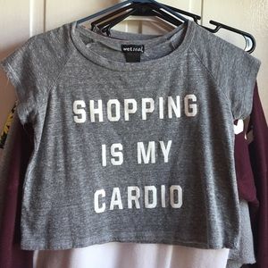 Brandy Melville Inspired Grey Crop Top - Wet Seal