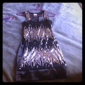 Black and Silver Spark Dress