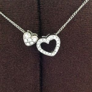 Rhinestone hearts necklace