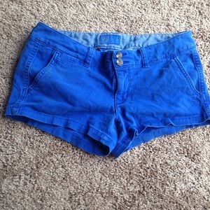 American eagle bright blue stretchy shorts