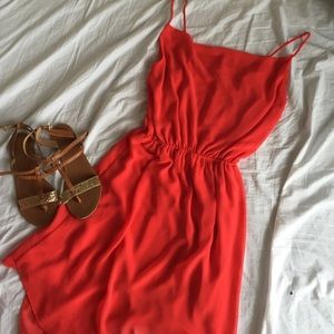 Red Flowy Dress
