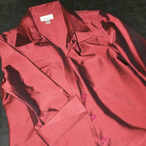 Coldwater Creek Dark Red Blouse