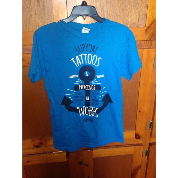 I Support Tattoos & Piercings At Work t-shirt