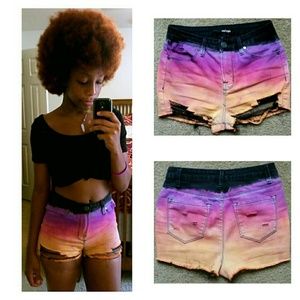 High Waisted Sunset Shorts