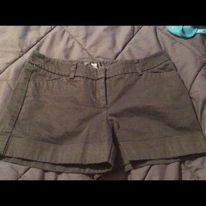 black shorts