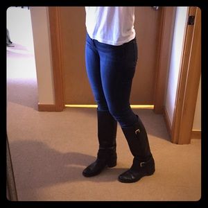 Ralph Lauren black leather boots