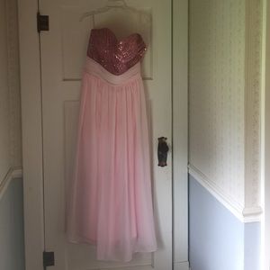 Pink shell top Bridesmaids dresses