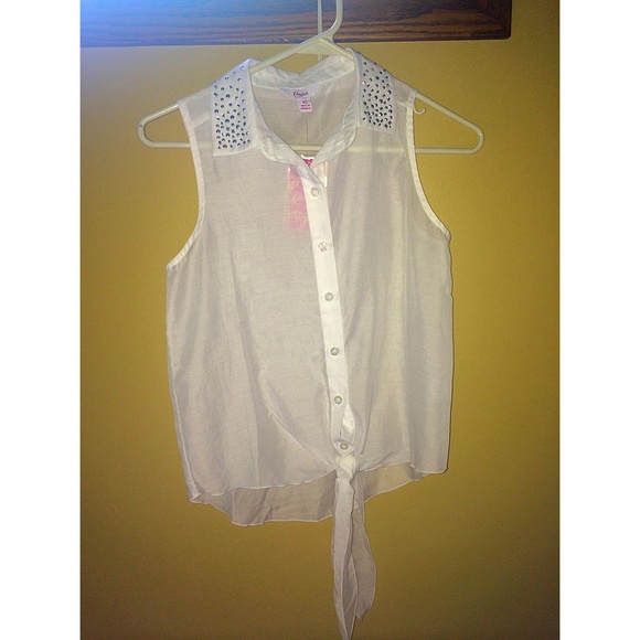 white bling tank top
