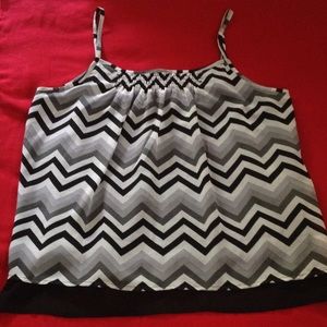 Black and white Silk Tank top