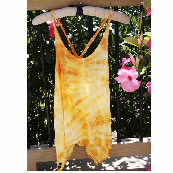 NWOT Orange Tie-Dye Tank