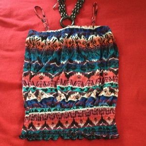 Blue and hot pink tank top