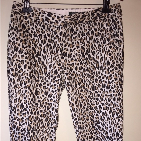 JCrew City Fit leopard capris