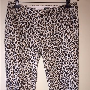 JCrew City Fit leopard capris
