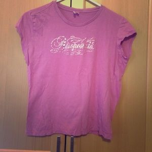 Blue and pink Aeropostale t-shirts