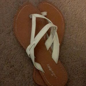 White strapped sandals