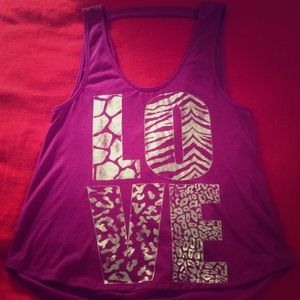Purple and silver tank top